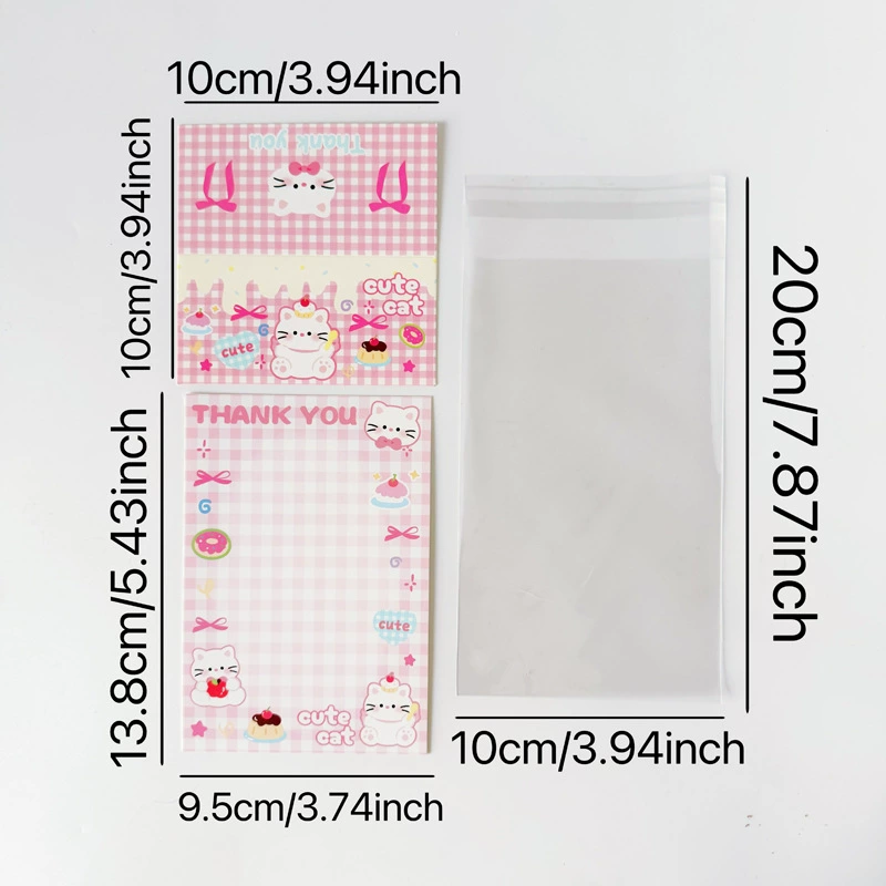 Cute Card Holder Pack, Cartoon Photo Card Sleeves, Assorted Designs, 50pcs Options