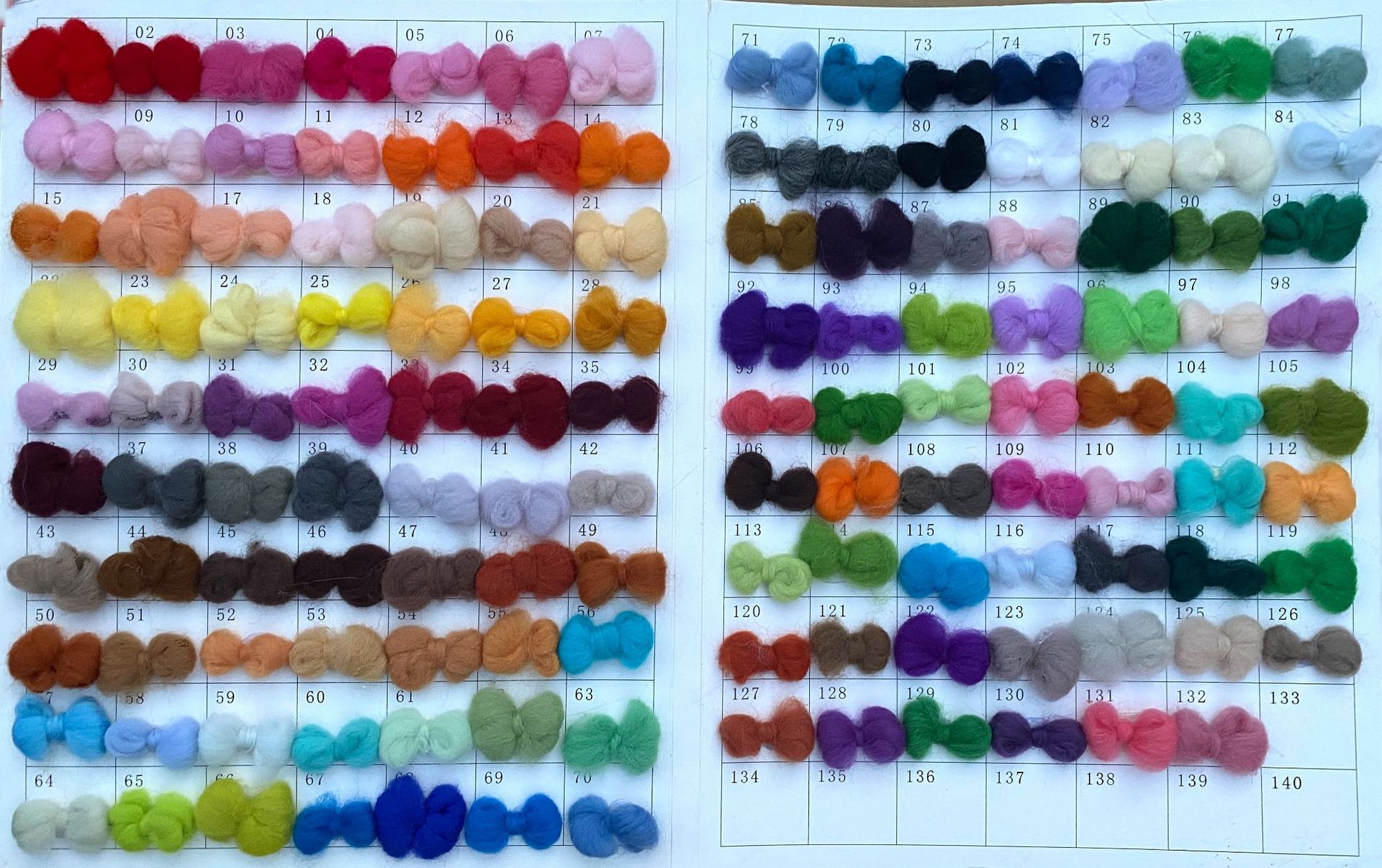 彩色羊毛条 （支持自选颜色）200色现货供应DIY手工戳戳乐材料包