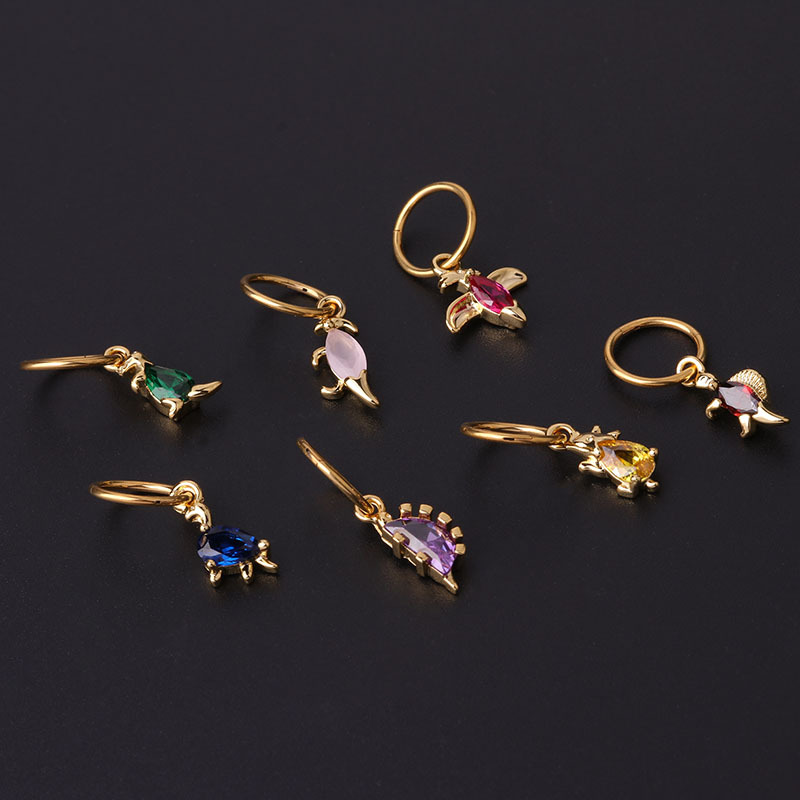 Ear Cartilage Rings & Studs Fashion Animal 316 Stainless Steel  Copper Plating display picture 3