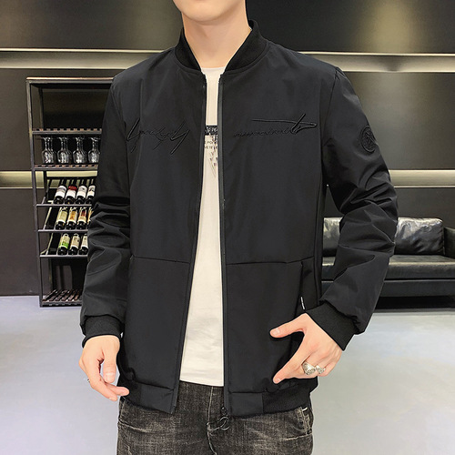 Men's Spring/Fall Coat, Korean-style Trendy Baseball Jacket—Lightweight Casual Sports Jacket for Men in Spring