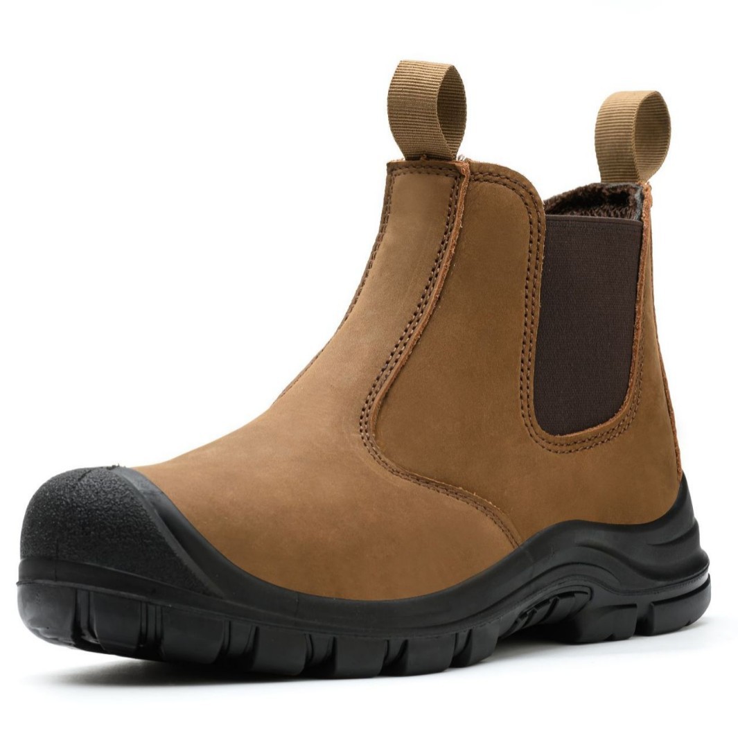 Men Special Work Shoes Men's Steel Toe Breathable Slip-On Safety Casual Fashion Work Shoes_vogvips.com