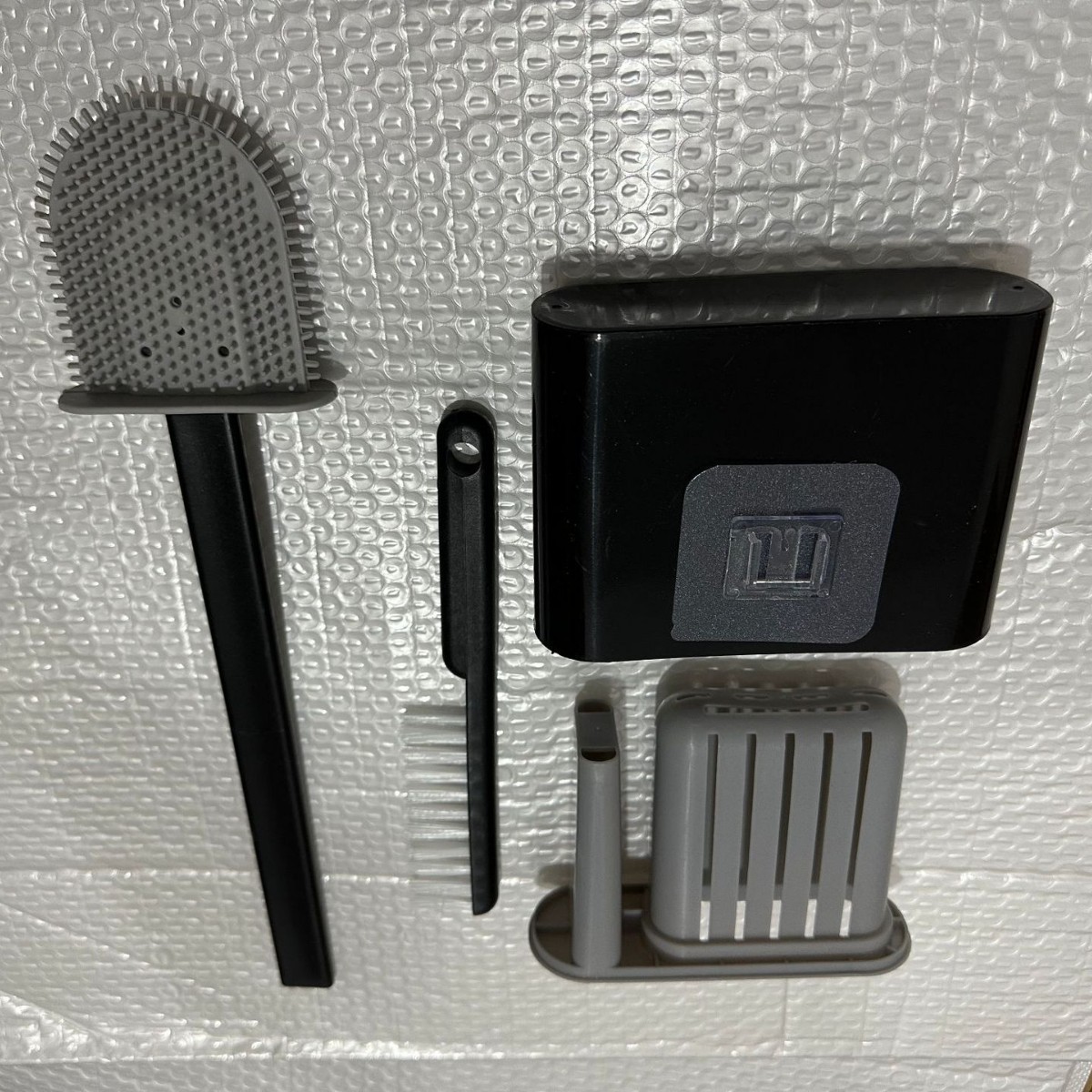 Cepillo de inodoro de silicona con asiento base cepillo de pared de mango largo silicona inodoro doméstico sin esquina muerta artefacto de limpieza