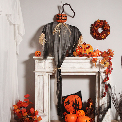 The new cross-border Halloween ornament terror luminescence Pumpkin Halloween Haunted House Atmosphere Dress up