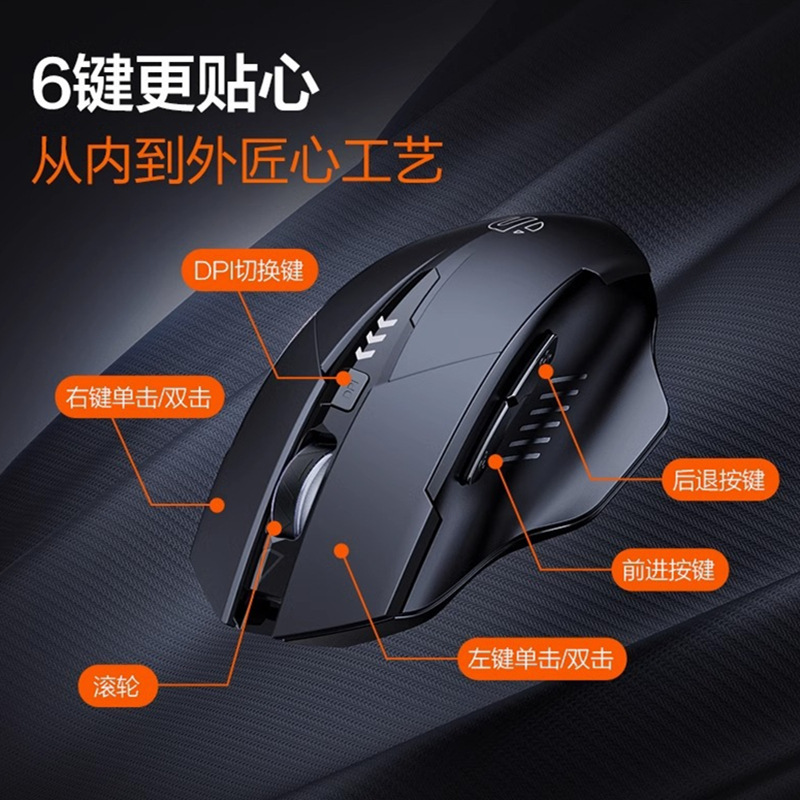 Bluetooth ワイヤレスマウス充電式コンピュータビジネスオフィスサイレントゲームデスクトップノートブックユニバーサルクロスボーダービジネス PM6|undefined