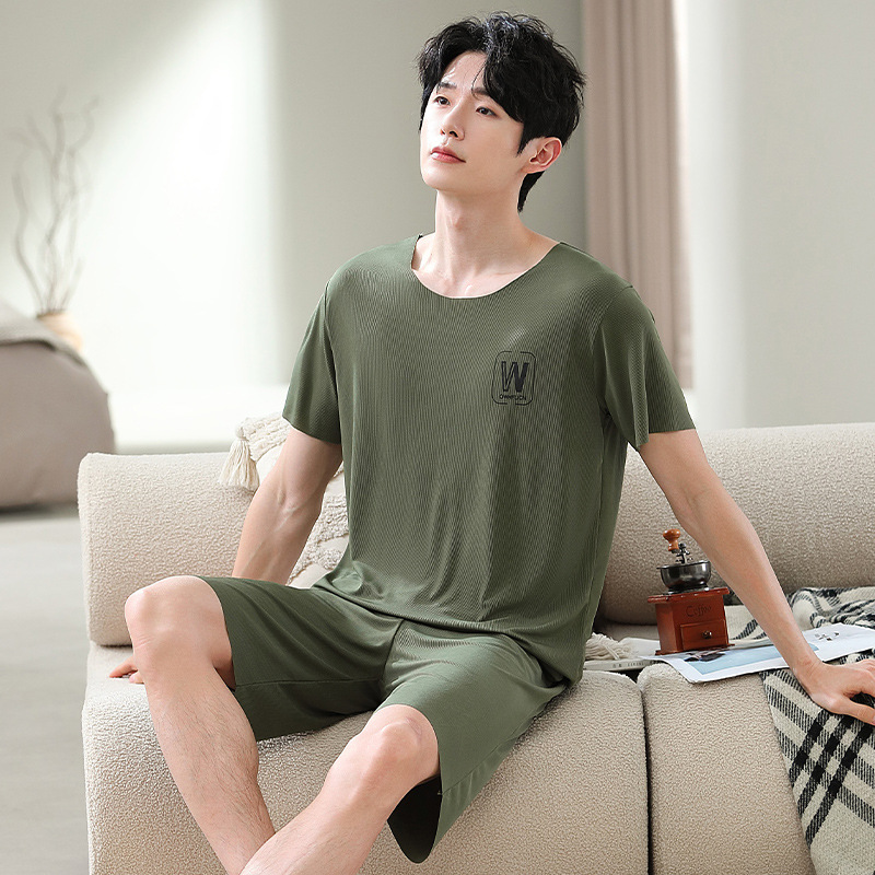 1801 아미 그린 남성 반팔 슈트