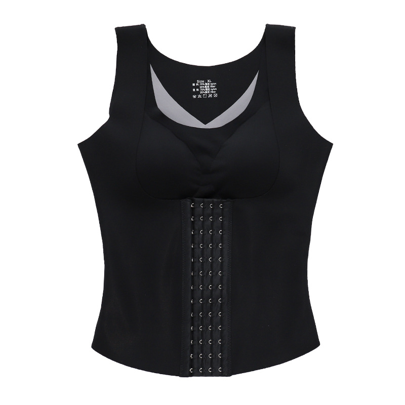 Cross-border nuevo Quantum alargado 4-Row 13-botón actualizado espalda buena espalda sin costuras ropa interior corsé ropa que forma el vientre