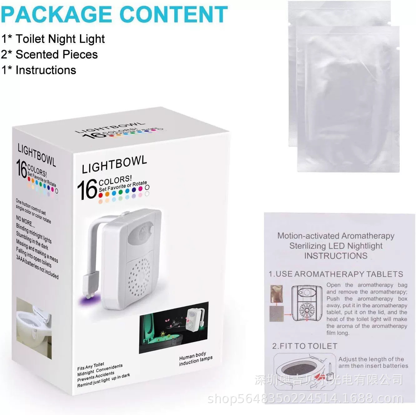 Luz LED para inodoro con desinfección UV a pilas n.º 7, con sensor de movimiento, lámpara de aromaterapia de 16 colores, luz nocturna esterilizadora.