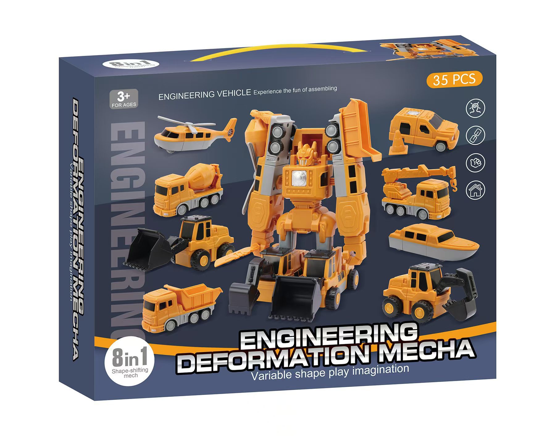 Serie de ingeniería - juego de 35 piezas - caja de color en inglés