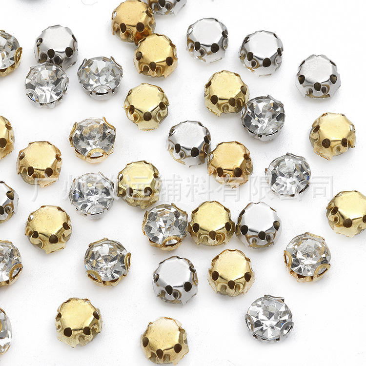 Rhinestones de garra de 3 mm para costura, con tres puntas tipo D, anti-enganches, para vestidos de novia, zirconia genuina brillante, accesorios DIY para zapatos y ropa.