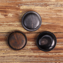 高帽型设计感真牛角纽扣银灰焦黄黑色凸面秋冬大衣新款辅料暗眼