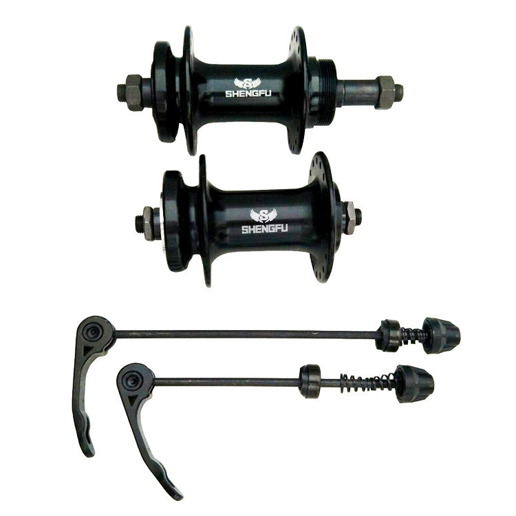 Bicicleta de montaña giratoria de aleación de aluminio eje giratorio delantero y trasero 32/36 agujero negro accesorios de cuero