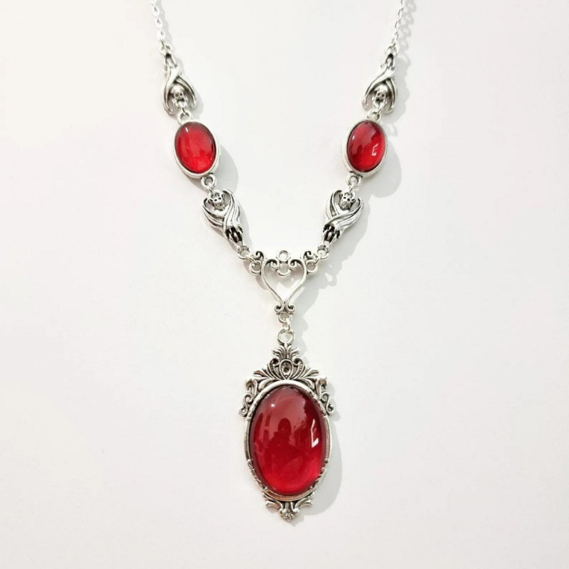 Junan Cross-Border Gothic Jewelry Vampire Necklace Bloody Bat Necklace Witch Victorian Era Jewelry