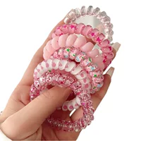 Sweet Girl Candy Color Head Rope Градиент Цвет Телефонная линия Кольцо для волос Веревка для волос Женский бесшовный ремешок для волос Ремешок для волос Головные уборы для волос