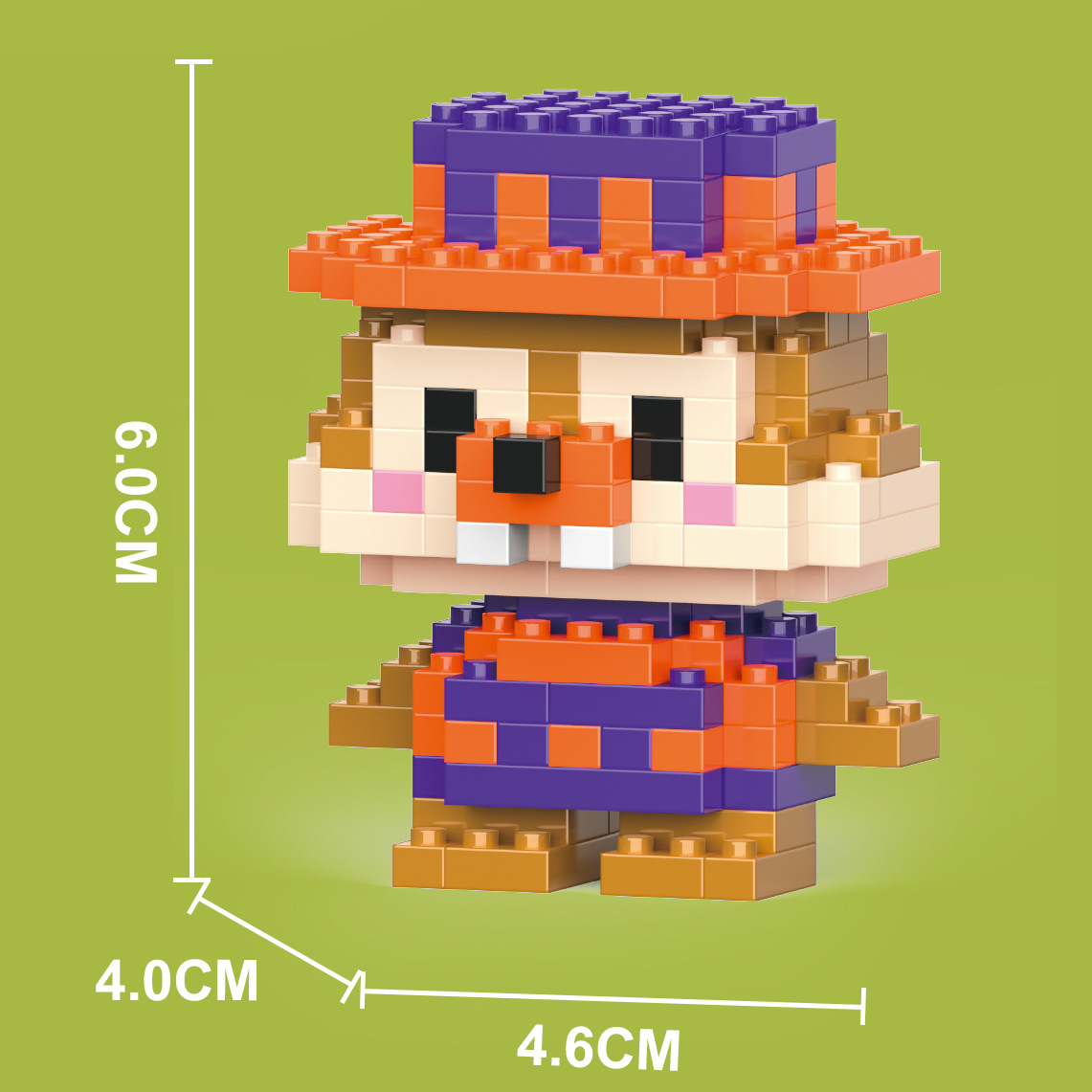 Compatible con LEGO gigante Panda flor azul lindo muñeca de dibujos animados montado bloques construcción juguete para niños puesto caja ciega al por mayor