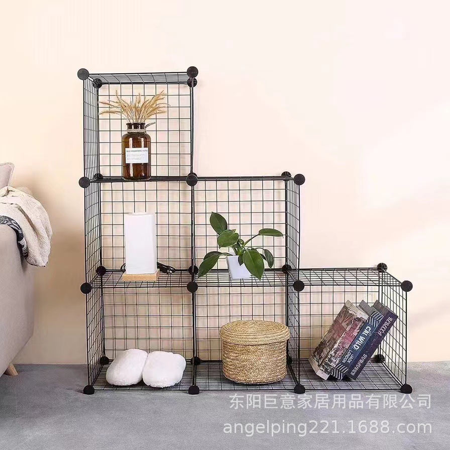 Pet Fence Mesh Panels, Bookshelf Magic Panels, Stackable and Freely Combinable Iron Mesh, Simple Wardrobe, Pet Cage, Dog Cage