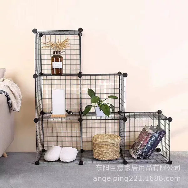 Pet Fence Mesh Panels, Bookshelf Magic Panels, Stackable and Freely Combinable Iron Mesh, Simple Wardrobe, Pet Cage, Dog Cage