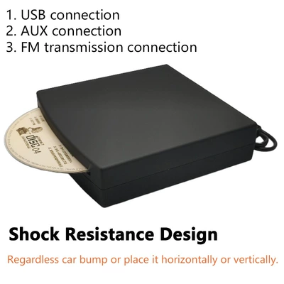 Car CD player USB connection, external CD