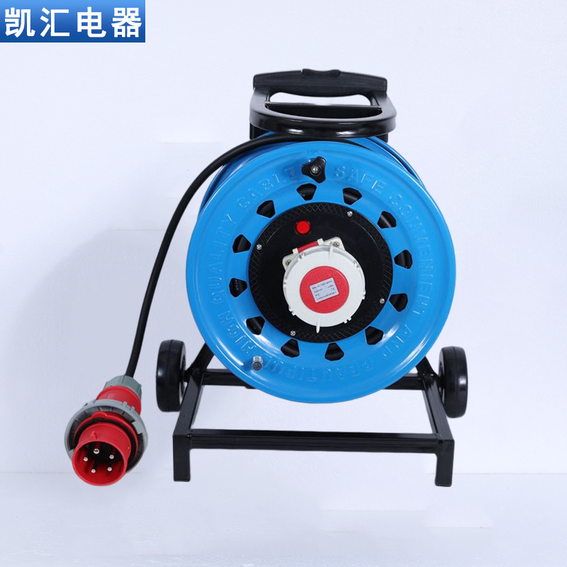 凯汇电器轮车320防护工业插座IP67级32A4芯（W-W32AZ4移动 电缆盘