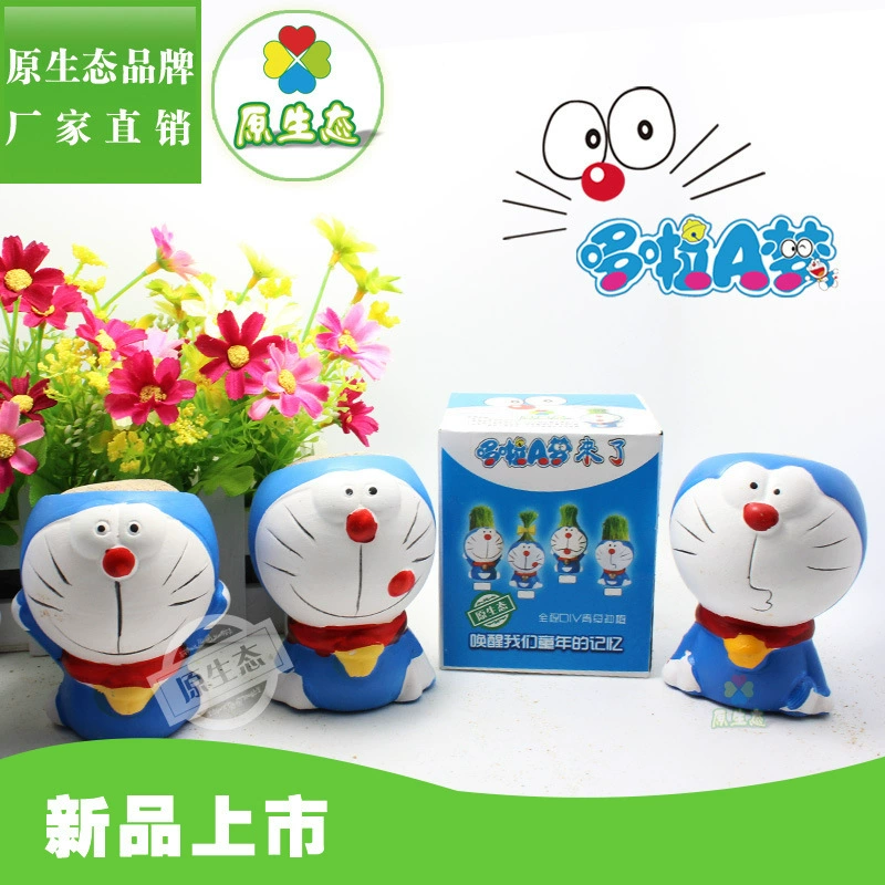 Оригинальные экологические керамические поделки с длинной головой травы кукла суккулентный цветочный горшок закка игрушка украшение Творческий горшок