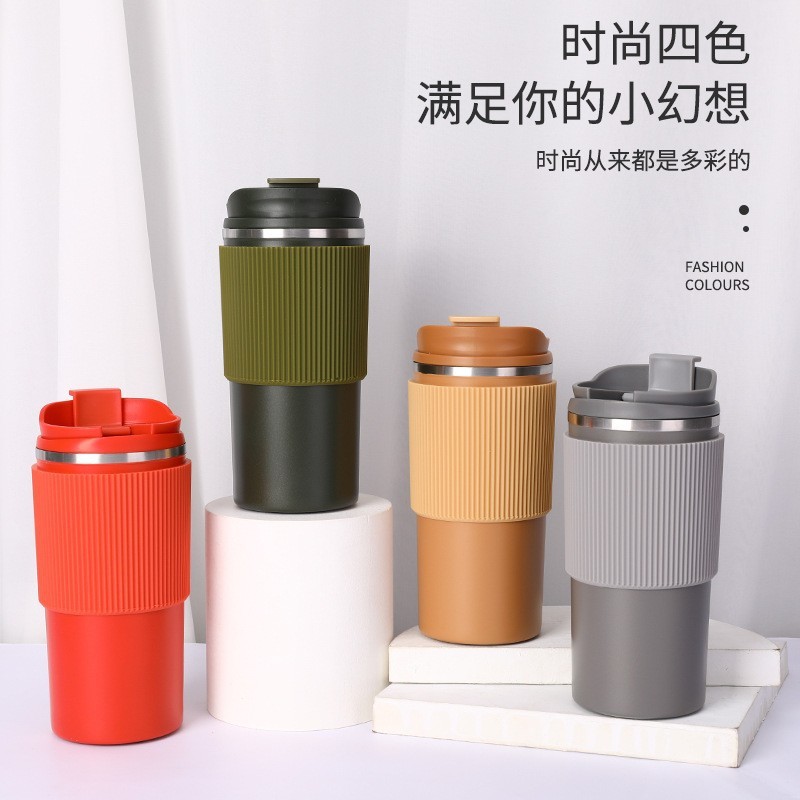 国境を越えた新しいコーヒーカップ 304 ステンレス鋼真空断熱カップ高価値屋外ポータブル車載ウォーターカップ|undefined