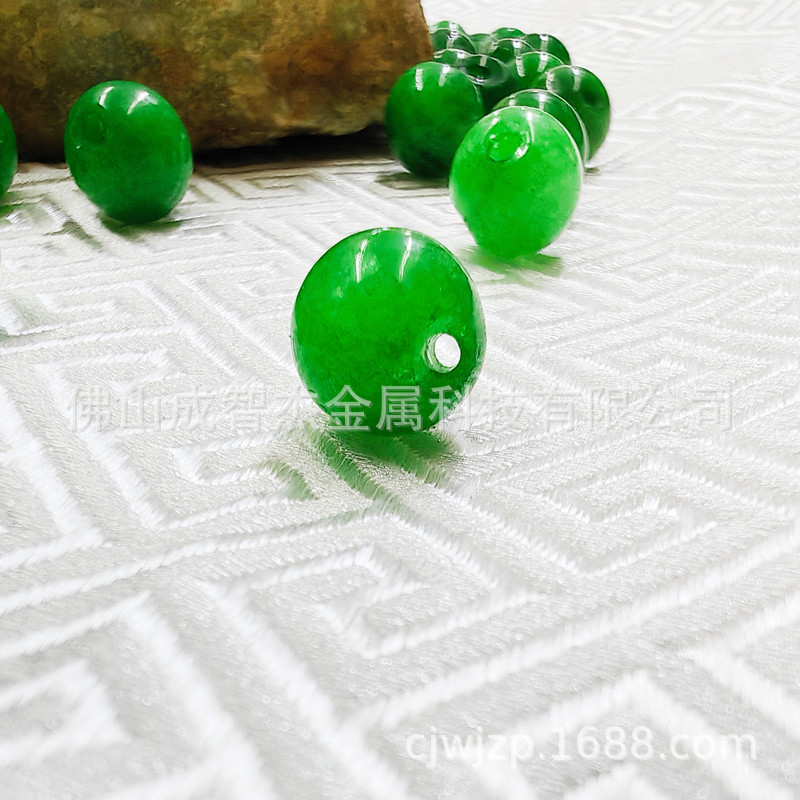 国风圆形桶形石材偏孔暗眼多色选新中式旗袍汉服唐装钮扣致雅隽永