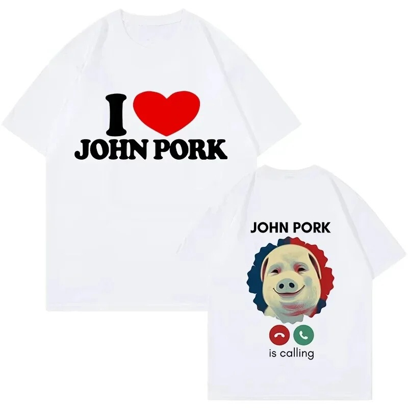 Funny Men Women Pig T-Shirt Top John Pork Is on the Phone Answering the Phone T-Shirt 90S Bro Funny Men Women Pig T-Shirt Top John Pork Is on the Phone Answering the Phone T-Shirt 90S Bro