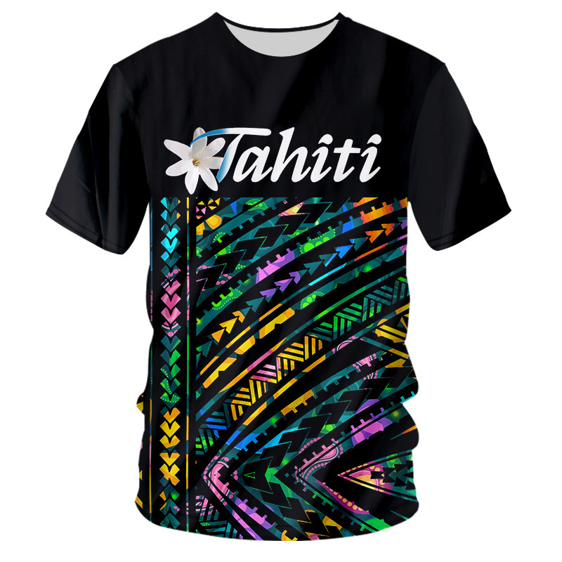 Nuevo Viking Viking transfronterizo Europa y América Impresión digital 3D de manga corta casual para hombres y mujeres Camiseta de fábrica entrega de una pieza