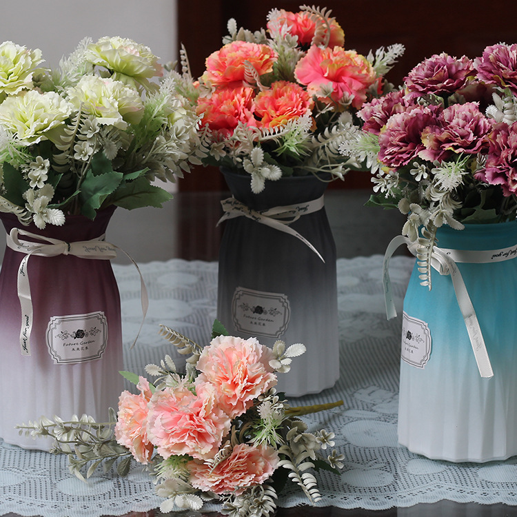 Ramos de Claveles, Lirios, Flores de Seda, Plantas de Boda, Plantas Acuáticas, Decoración del Hogar, Decoración de Mesa, Artículos para el Hogar