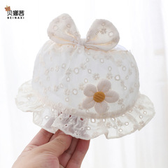 嬰兒帽子夏季薄款寶寶防曬帽新生兒囟門帽夏天小月齡護鹵門胎帽女