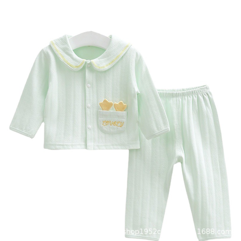 Ropa y pantalones de otoño para bebés, conjunto de ropa interior fina de algodón puro para primavera, otoño e invierno para niñas y niños, ropa infantil separada para niños.