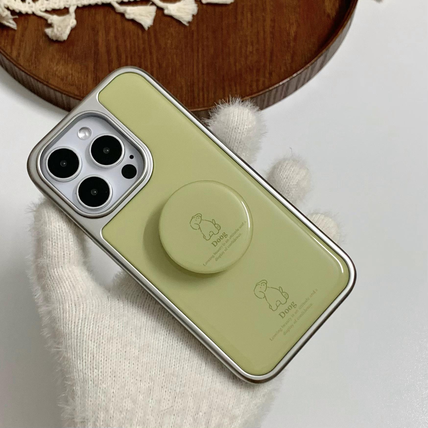 Simple epoxi línea cachorro adecuado iphone15 soporte 16ProMax funda para teléfono 13 Apple 14 nuevo 16