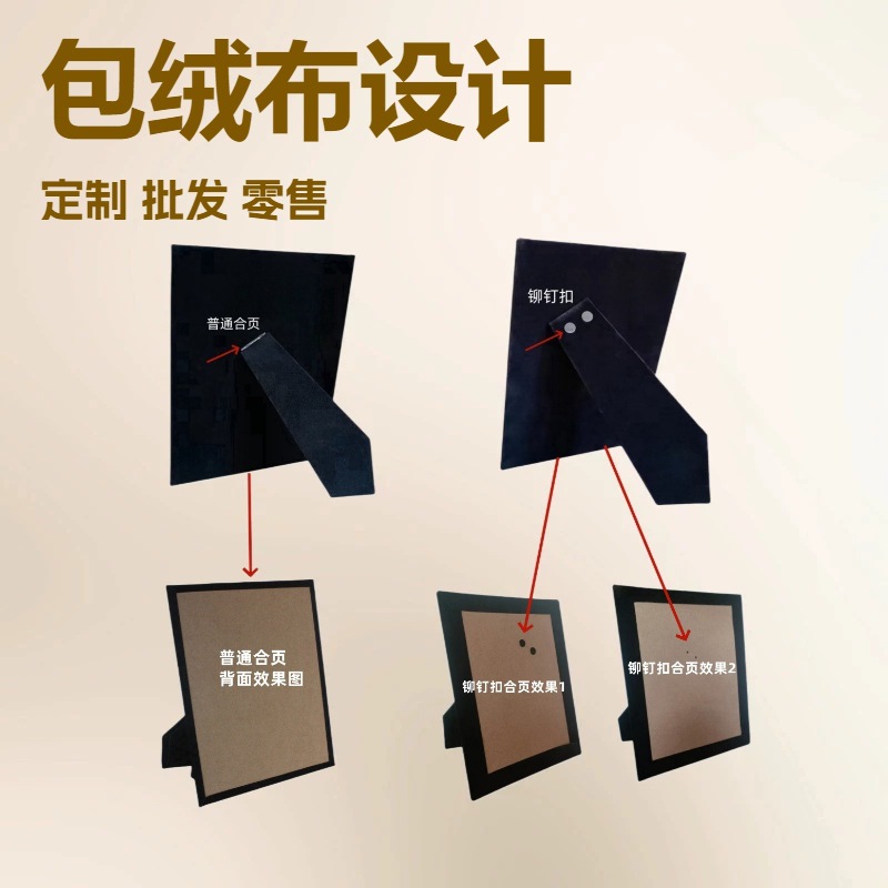 包绒布相框背板支架密度板支架后支撑摆台画框小相架植绒背板