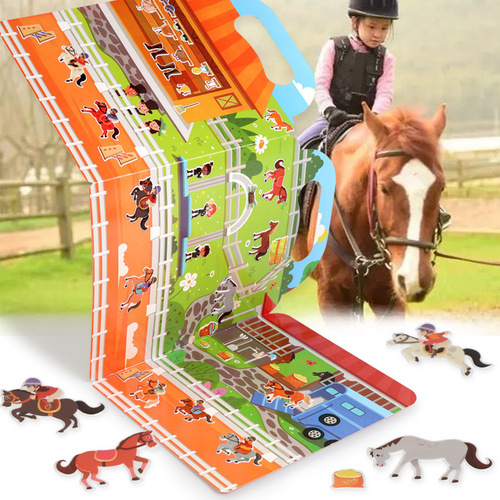 Quiet Book Fruit Jelly Sticker Educational Toys for Children, Ages 3-6, Cartoon Game Stickers, Puzzle Toy