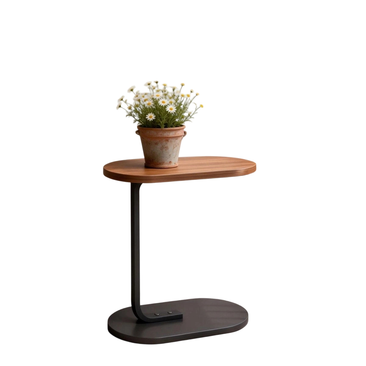 Tendencia de la mesa lateral móvil de color negro de madera pequeña mesa de té sofá sala de estar mesa lateral del dormitorio mesa pequeña de cabezal de cama
