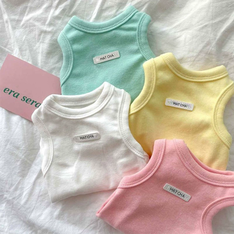 Сплошной цвет щенок жилет маленькая собака Летний Тонкий Кот дышащий Bomei Teddy одежда для щенков одежда для домашних животных