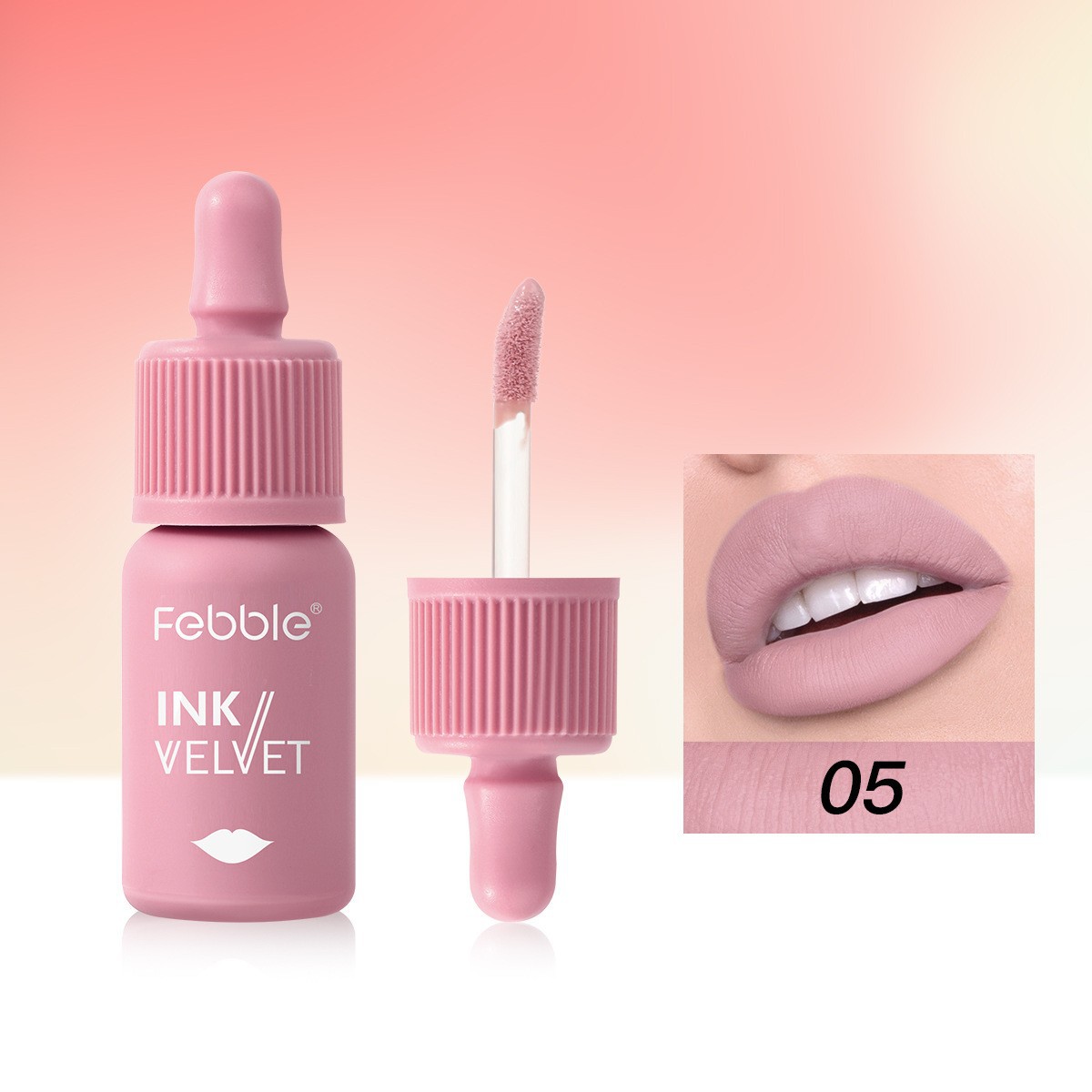 USHAS Lápiz Labial Líquido Mate Popular en Europa y América, Brillo Labial Antiadherente, Resistente al Agua, lg2518a