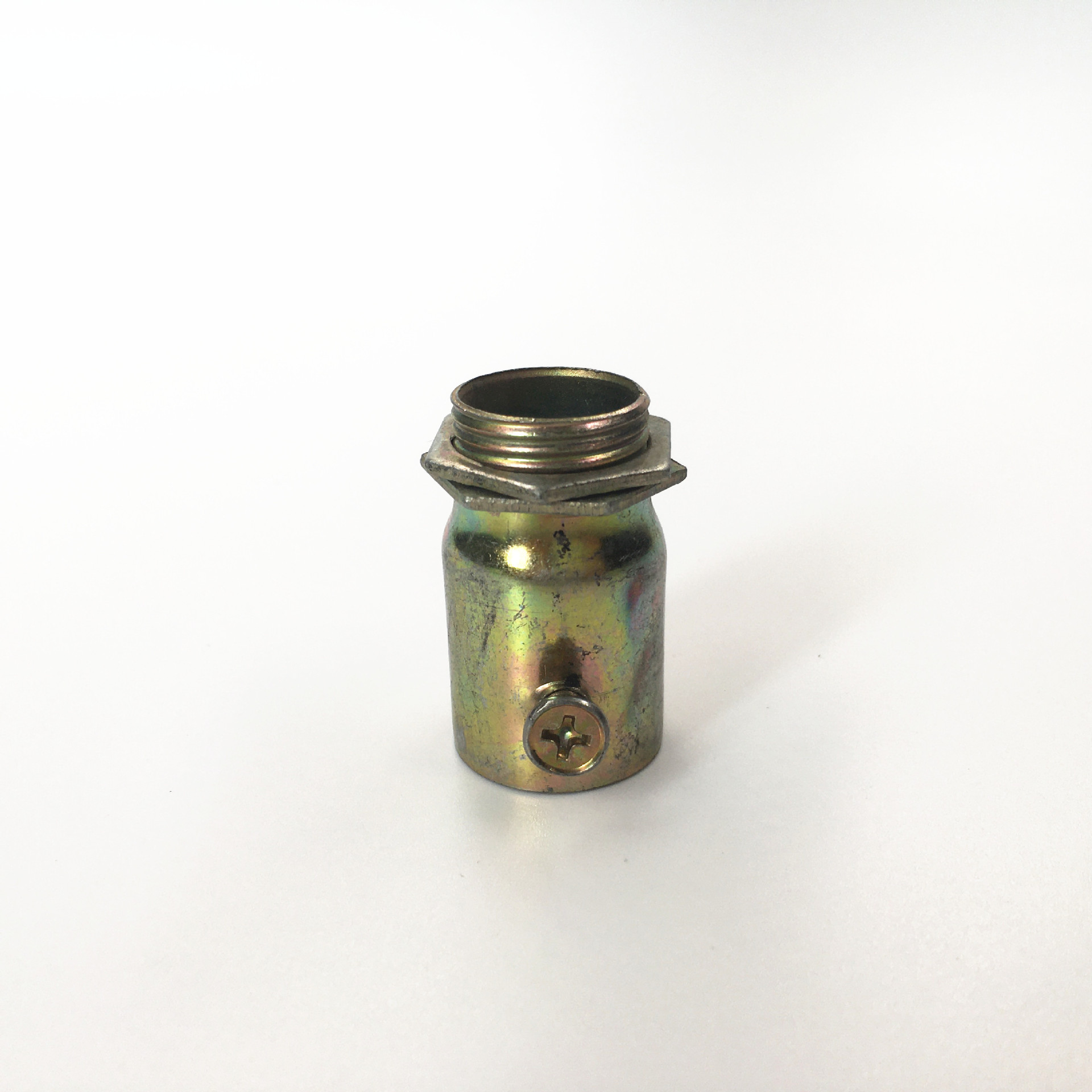 JDG20外牙杯梳快速外丝直接铁盒接头外盒锁母镀锌电线管配件锁扣