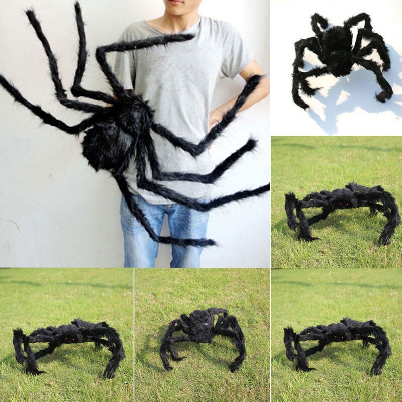 30cm/200cm Wansheng ghost festival Spider bar decorative flower black plush Spider Cross mirror whole person toy 30cm/200cm Wansheng ghost festival Spider bar decorative flower black plush Spider Cross mirror whole person toy