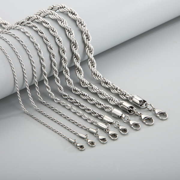 trend fashionable necklace stainless steel with pigtail