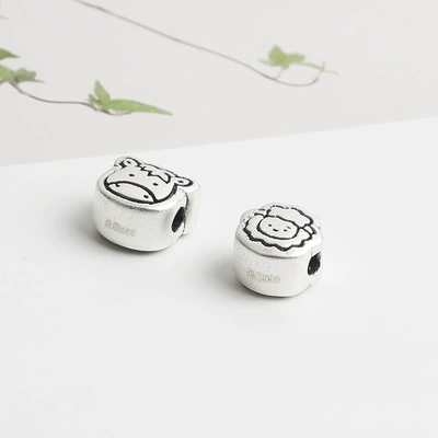 Zərgərlik ara hissələri Sign Spacer Beads Pure Silver