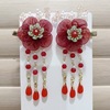 Retro hairpins, pendant with tassels, hair accessory, hairgrip, children's Hanfu for adults