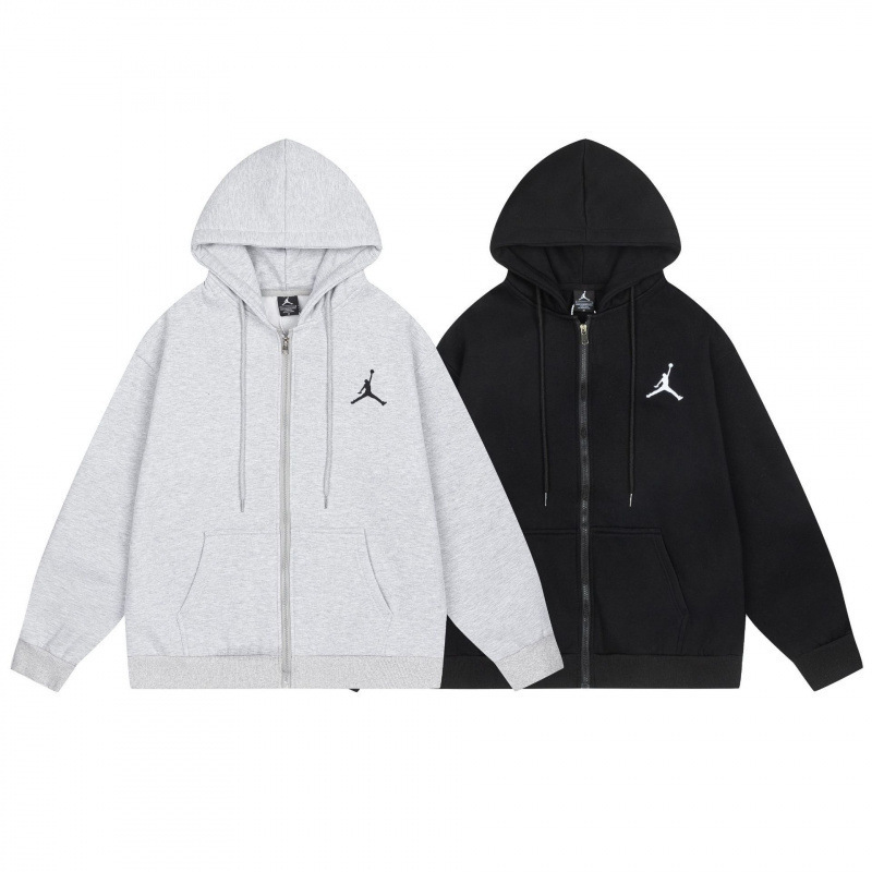 2025 trendy brand AJ Air Jordan fleece-lined sweatshirt jacket for men and women, couple's hoodie jacket, foreign trade wholesale 2025 trendy brand AJ Air Jordan fleece-lined sweatshirt jacket for men and women, couple's hoodie jacket, foreign trade wholesale