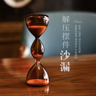 Creative Glass Hourglass Three-Layer Color Hourglass Timer Personalized Modern Style Home Furnishings Manufacturer Wholesale