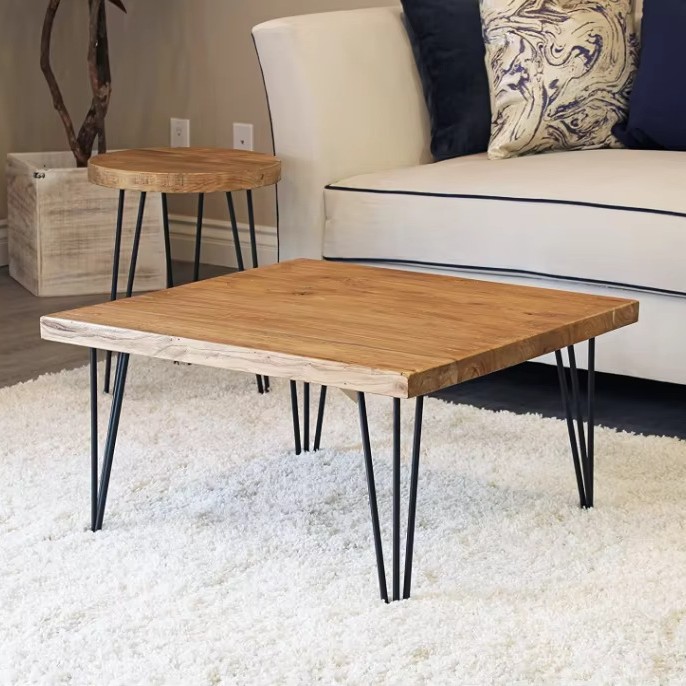 工厂批发 OEM ODM 定制 极简主义木质咖啡桌 适用于客厅