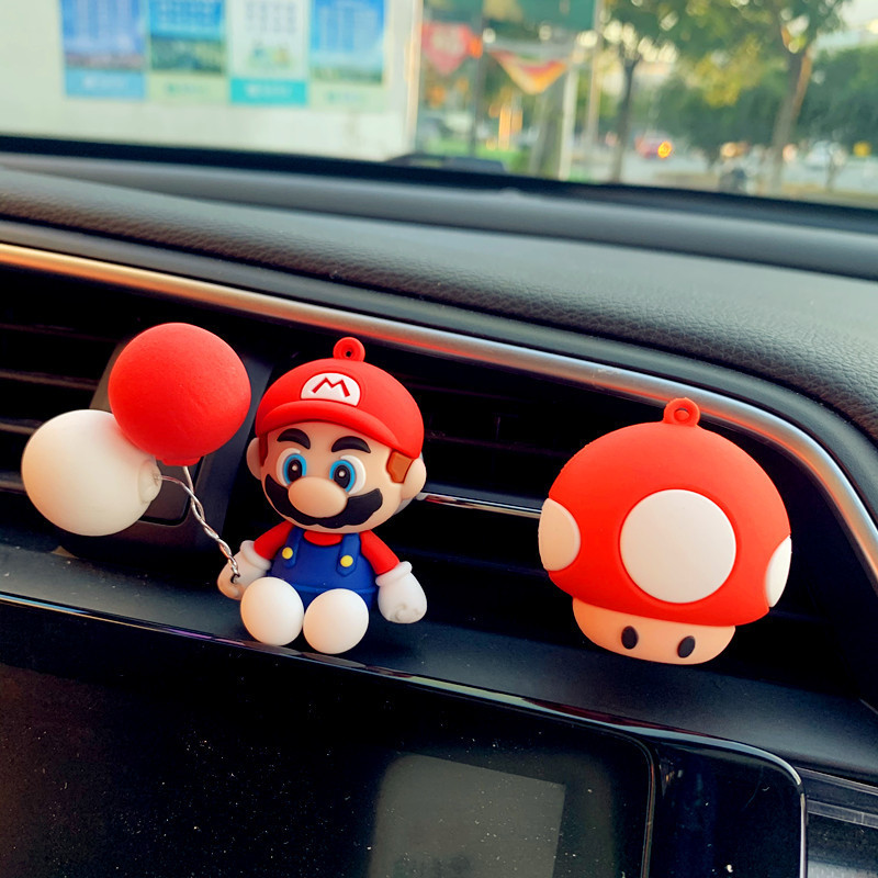 Mario Car Perfume Aire acondicionado Salida de aire Decoración del automóvil Aromaterapia del automóvil Decoración del automóvil Decoración del automóvil Adornos de dibujos animados Fragancia