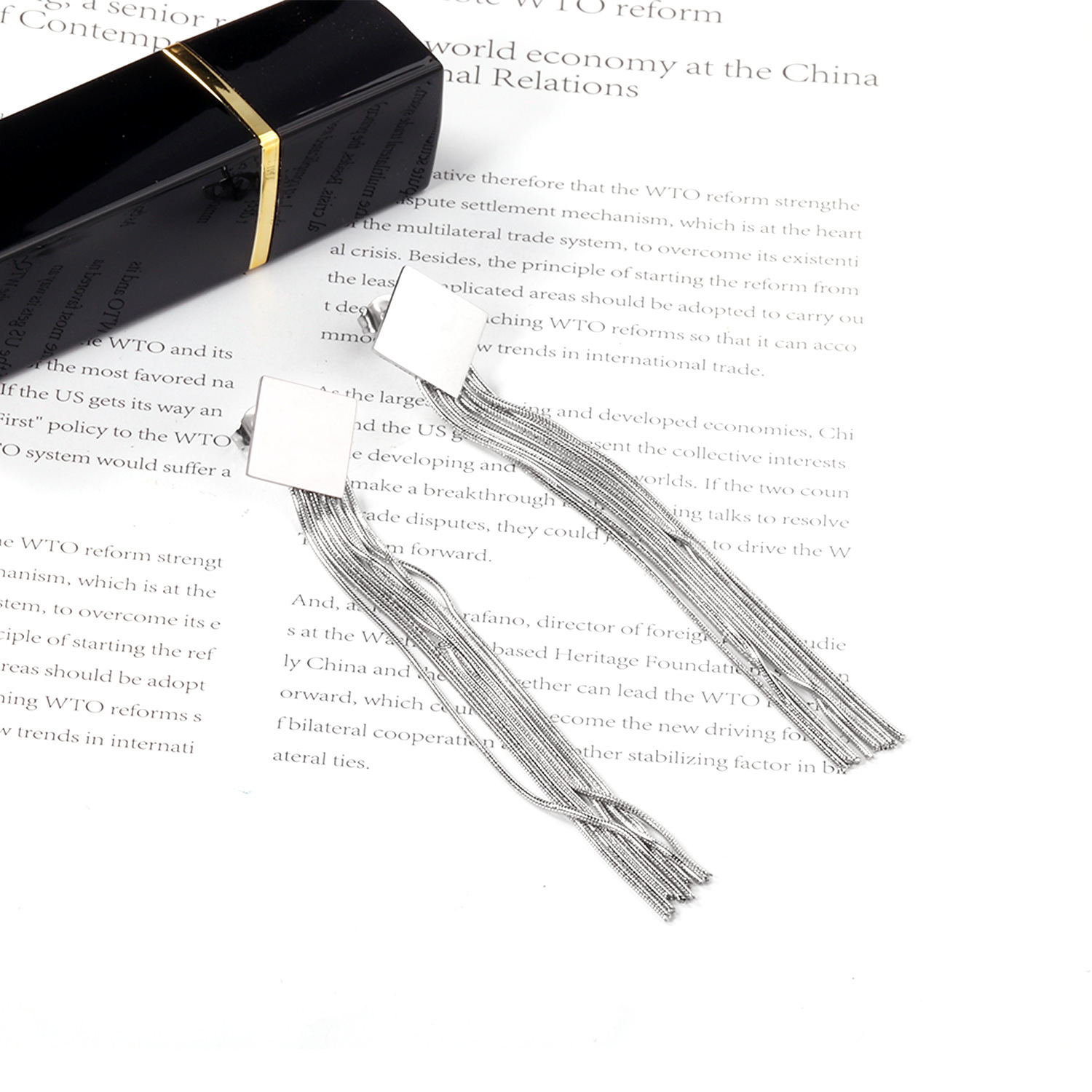 13g Weight Drop Earrings Classification 1 Pair Quantity Daily Occasion Stainless Steel Material Rhombus Pattern Women'S Gender Plating Design Fashion Style Fashion Rhombus Stainless Steel Plating Drop Earrings 1 Pair 26