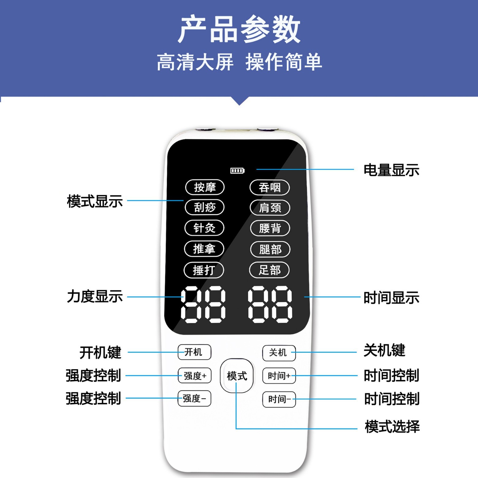 Nuevo dispositivo de fisioterapia multifuncional inteligente masajeador de pulso EMS columna cervical lumbar meridianos dragado dispositivo de masaje de fisioterapia