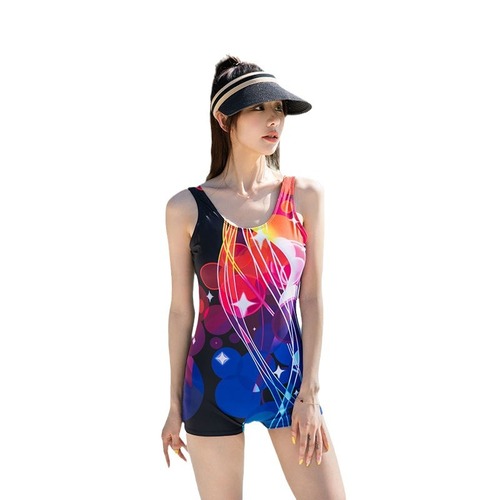 Women's one-piece swimsuit for summer racing, slimming, conservative, and beautiful, suitable for plus-size women.