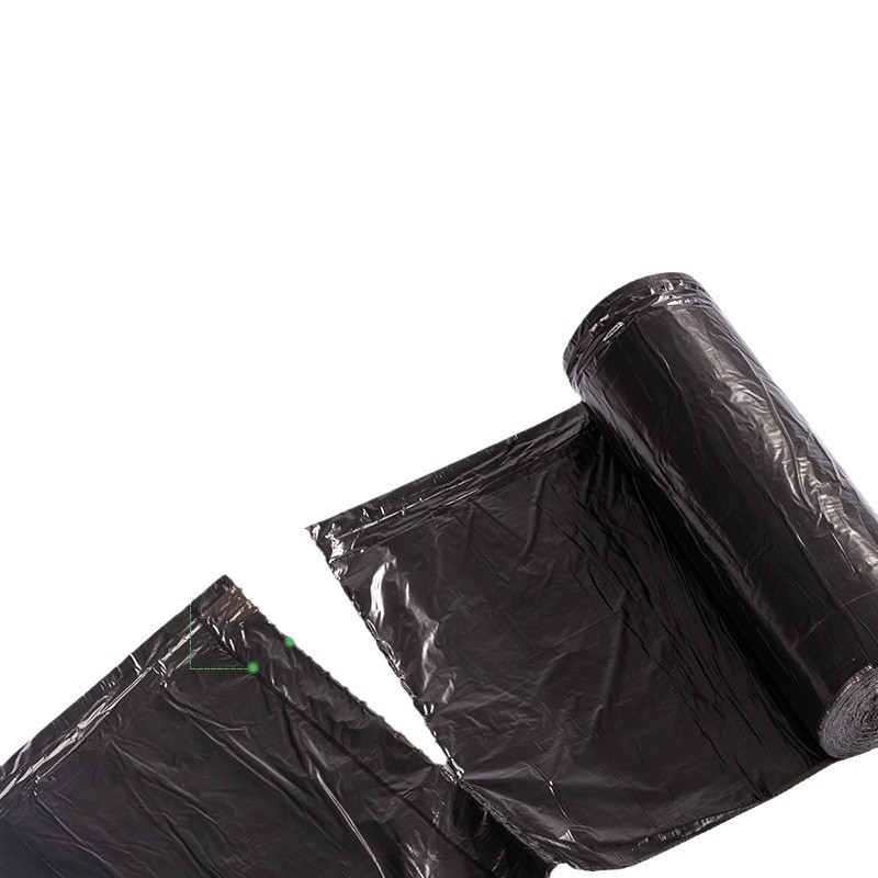 9586 bolsas de basura de fondo plano negro 40 * 50cm 30 bolsas de plástico desechables bolsas de boca plana