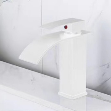 Grifo para Lavabo de Cascada – Núcleo de Cobre, Agua Fría/Caliente, Ideal para Baño o Cocina